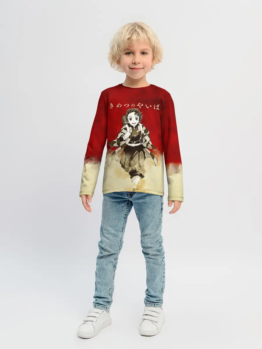 Детский лонгслив / Танджиро | Клинок, рассекающий демонов
