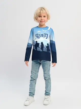 Детский лонгслив / Клинок, рассекающий демонов в горах