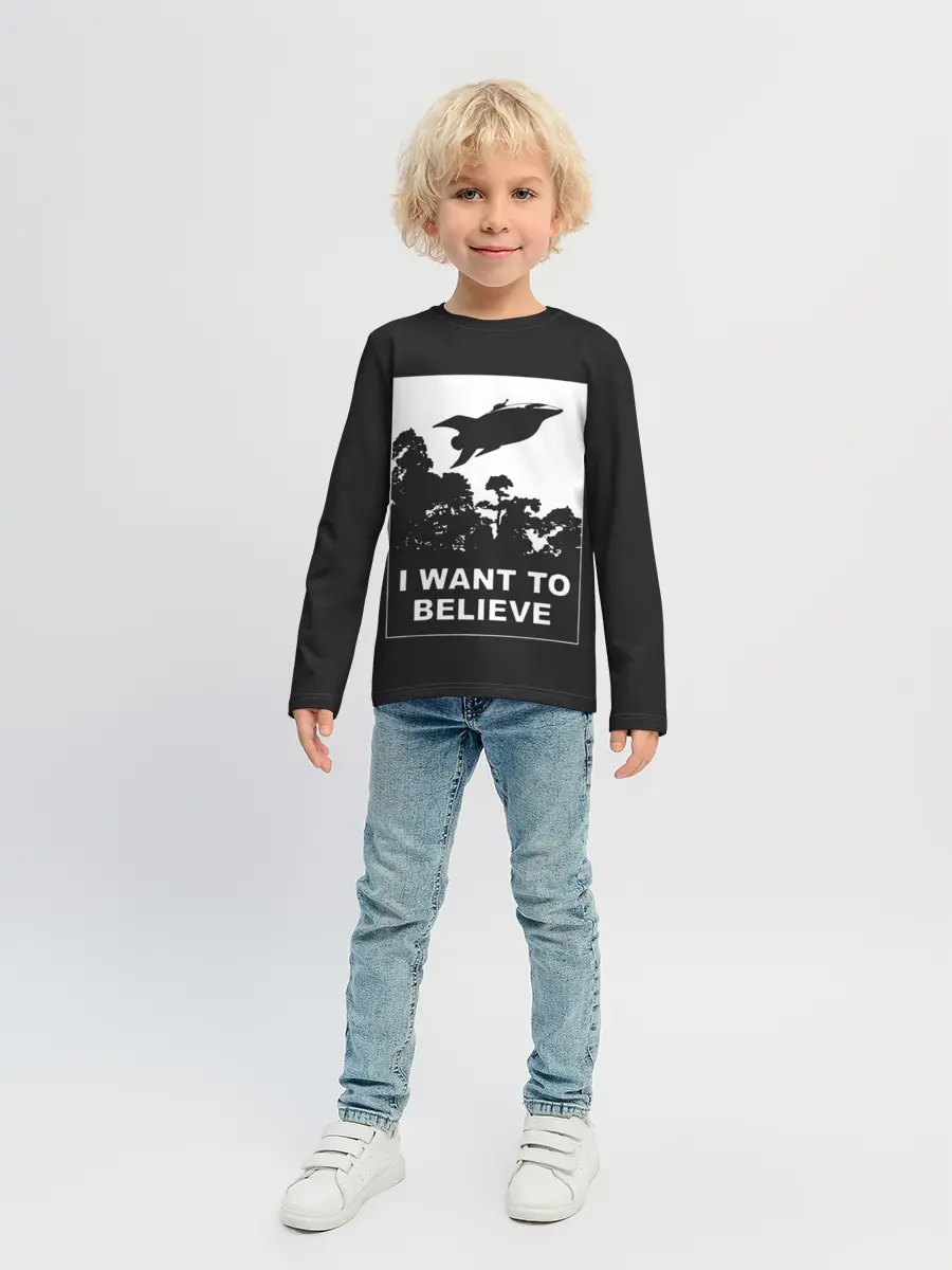 Детский лонгслив / Я хочу верить