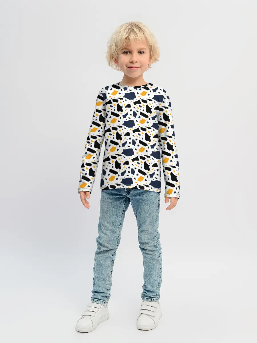 Детский лонгслив / Итальянский Узор Терраццо