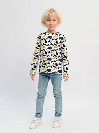 Детский лонгслив / Итальянский Узор Терраццо