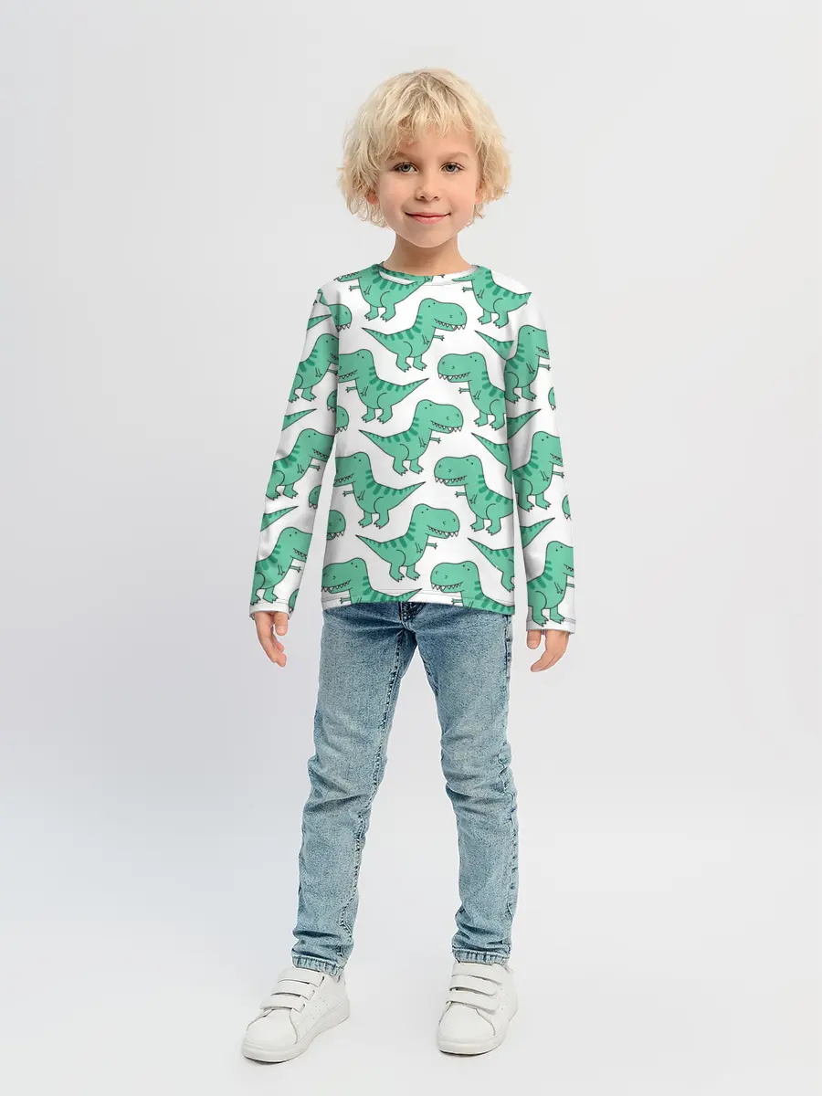 Детский лонгслив / Динозавры