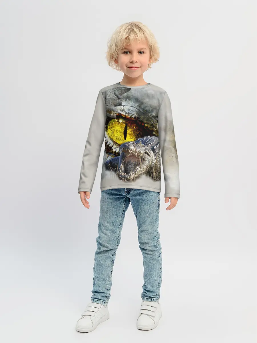 Детский лонгслив / Глаз крокодила