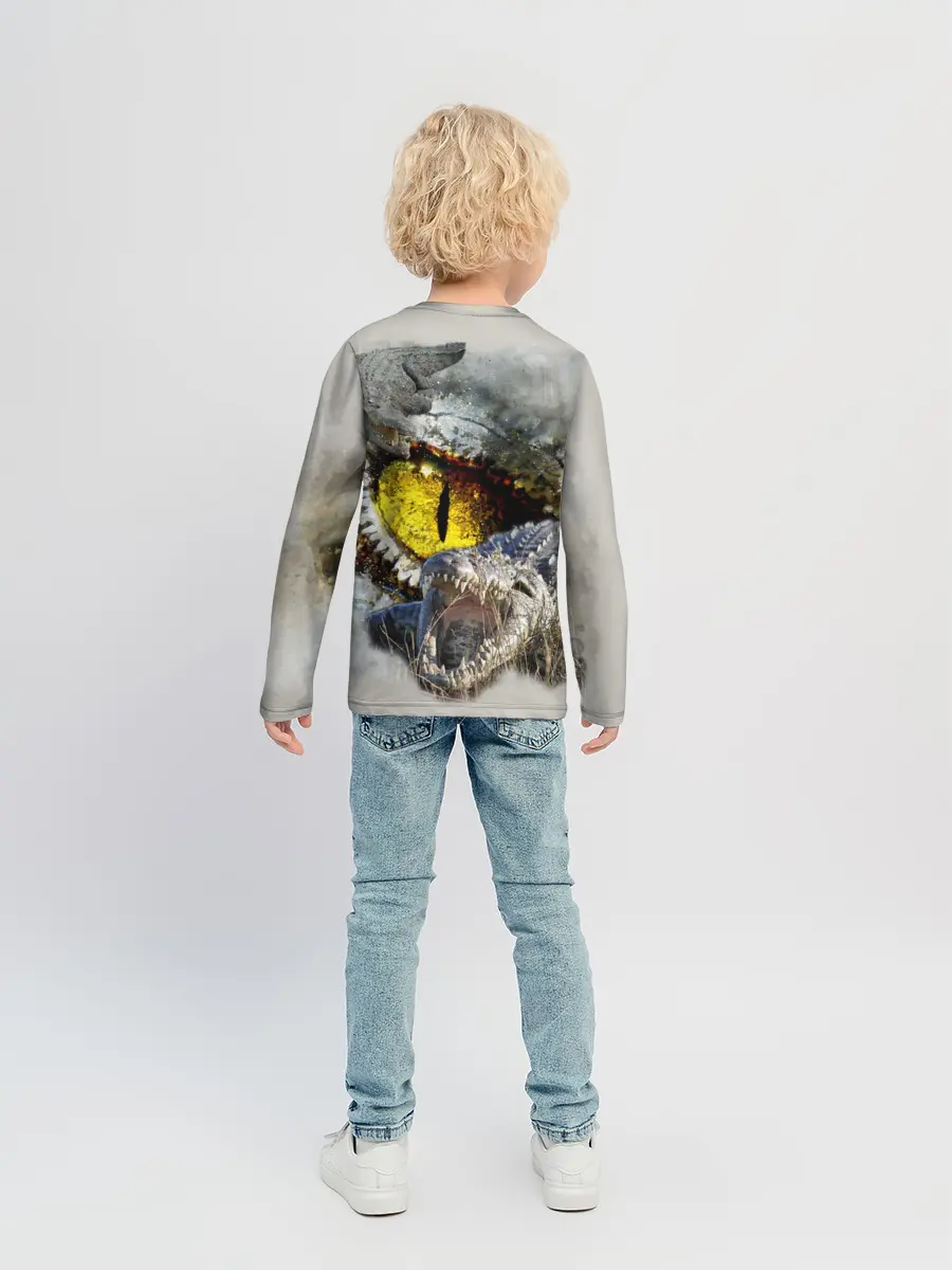 Детский лонгслив / Глаз крокодила