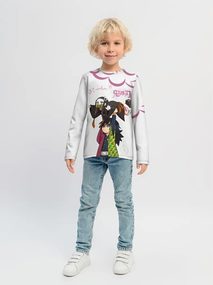 Детский лонгслив / Гию и Незуко Kimetsu no Yaiba