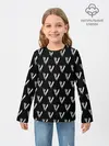 Детский лонгслив / Викинги Лого Паттерн | Vikings Pattern
