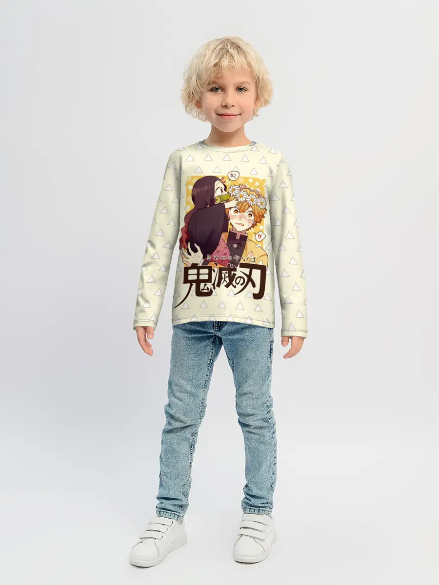 Детский лонгслив / Незуко и Зеницу Kimetsu no Yai