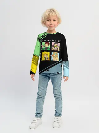 Детский лонгслив / Танджиро Незуко Зеницу и Иноске