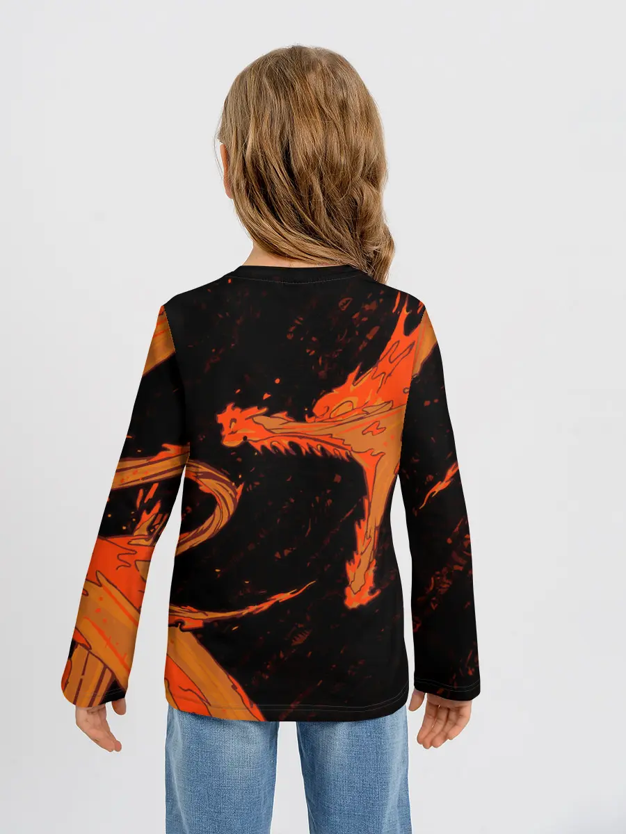 Детский лонгслив / Дыхание Солнца / Demon slayer