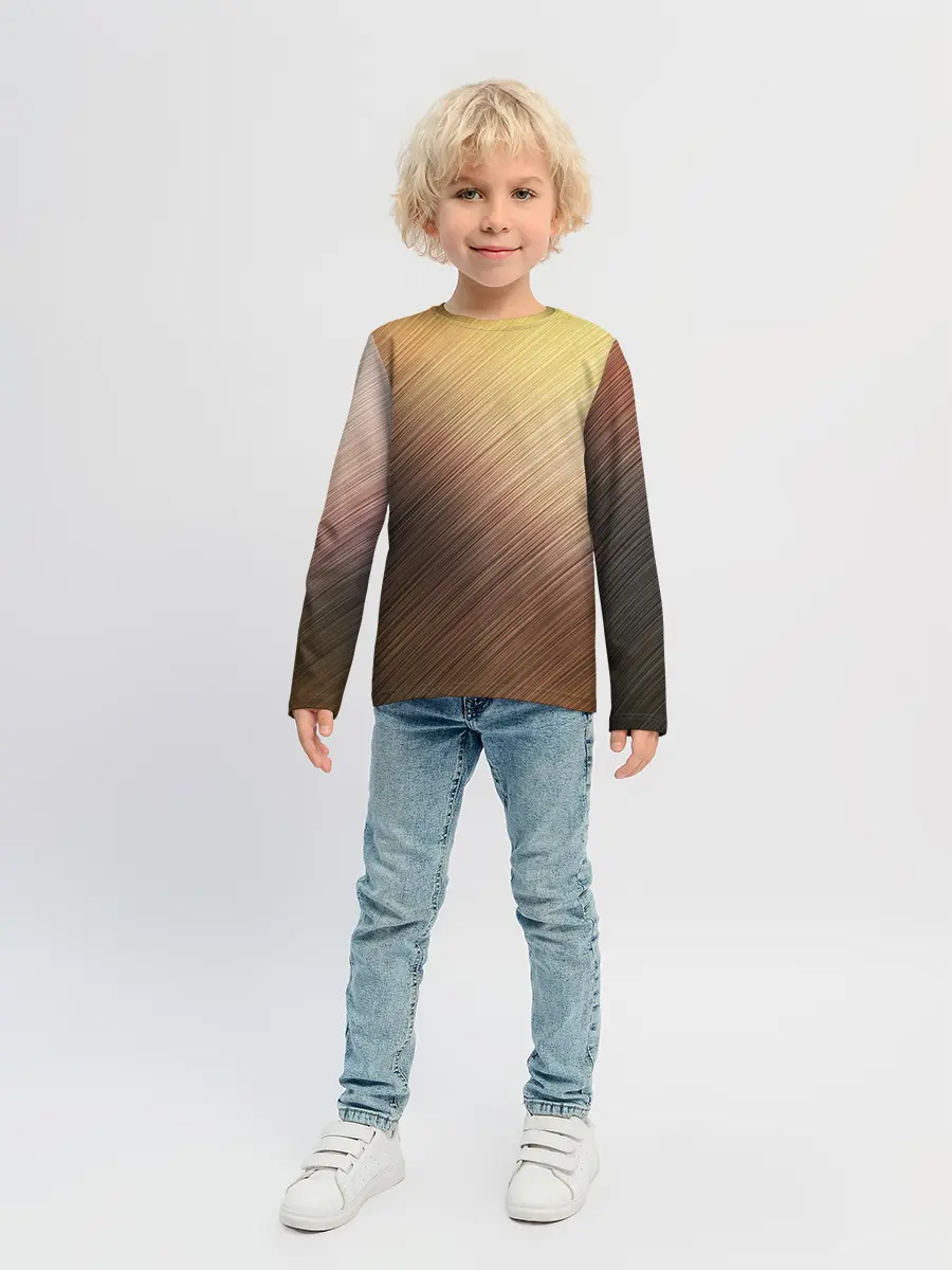 Детский лонгслив / Texture. Sun Glare