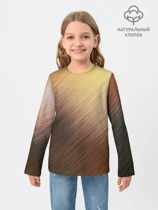 Детский лонгслив / Texture. Sun Glare