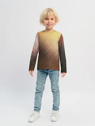 Детский лонгслив / Texture. Sun Glare