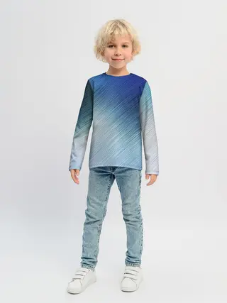 Детский лонгслив / Текстура. Оттенки льда