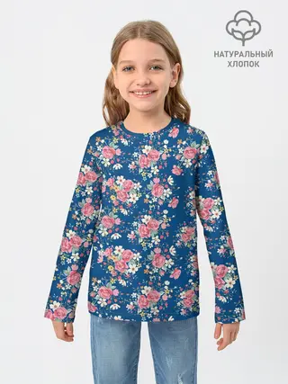 Детский лонгслив / Розы и Ромашки