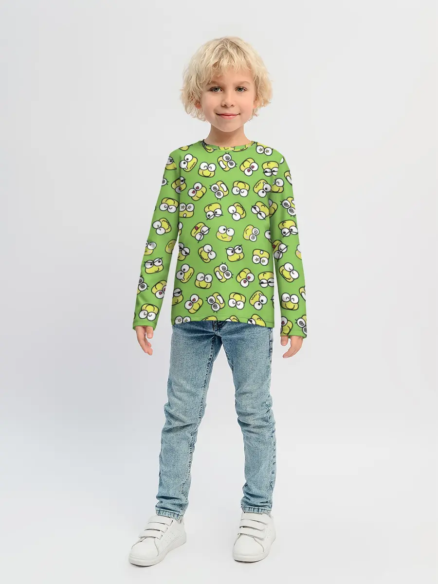 Детский лонгслив / Смайлы Лягушки