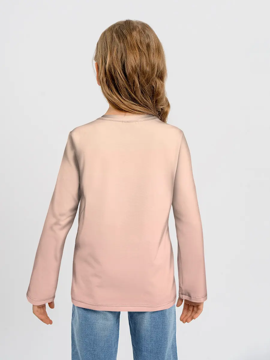 Детский лонгслив / олень рога цветы