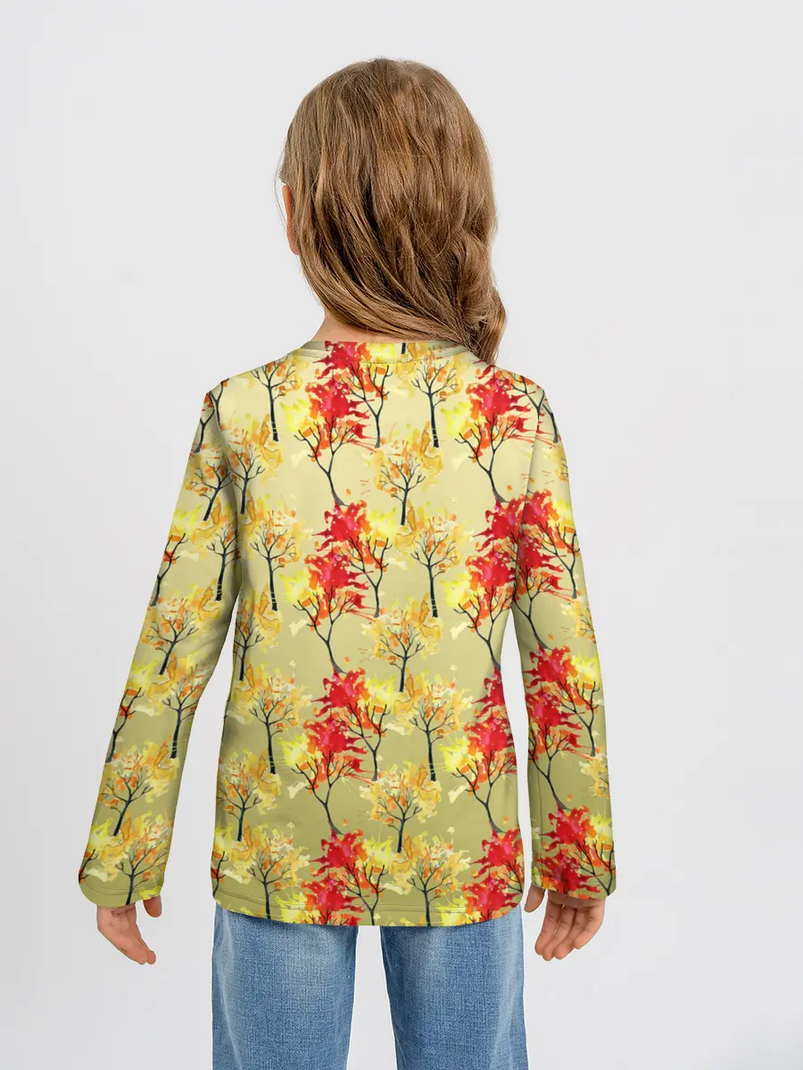 Детский лонгслив / самый осенний принт