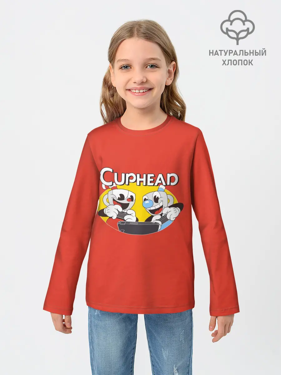 Детский лонгслив / Cuphead