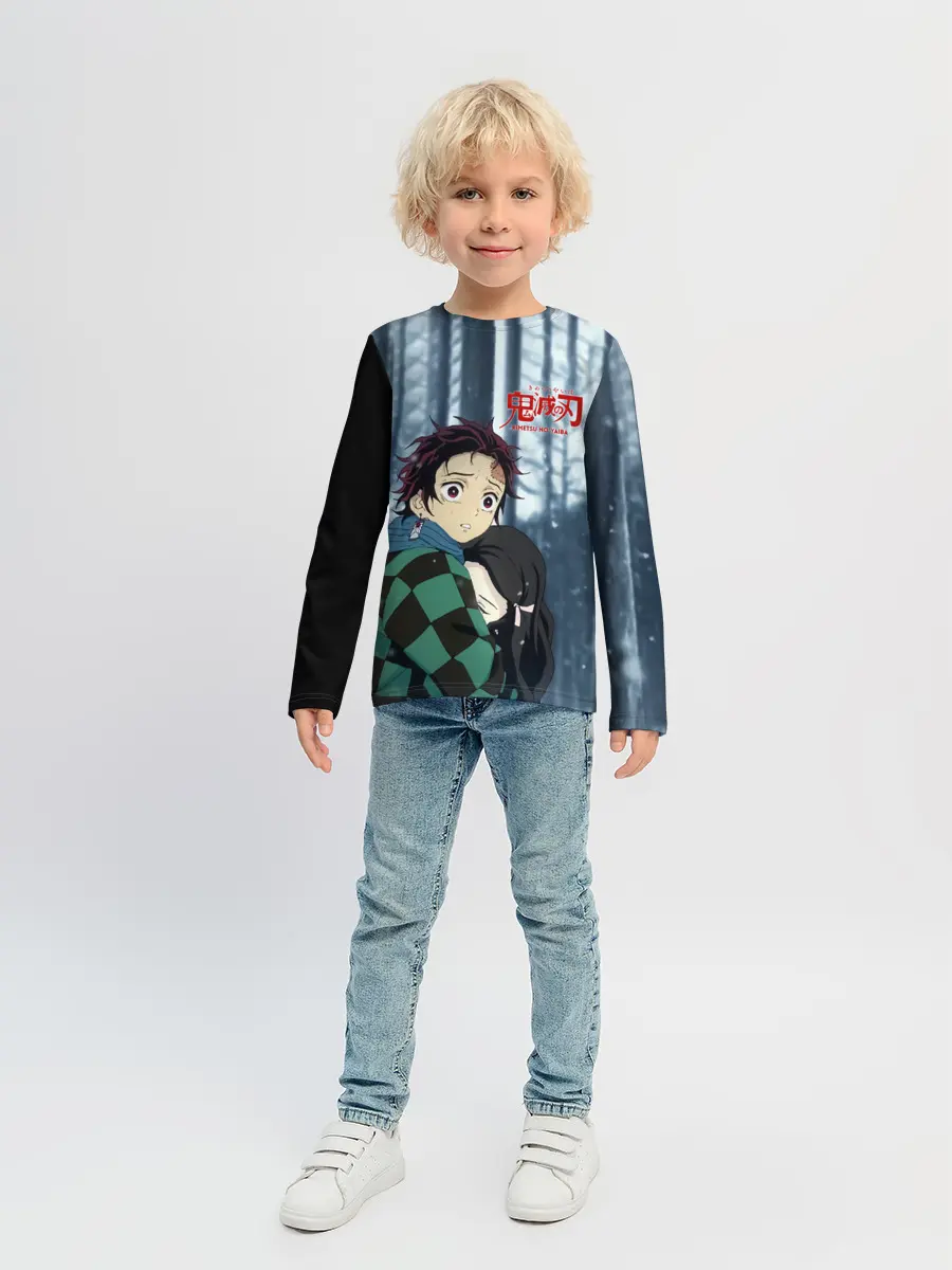 Детский лонгслив / Танджиро и Незуко Камадо в лесу