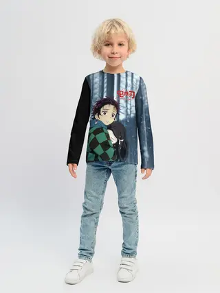 Детский лонгслив / Танджиро и Незуко Камадо в лесу