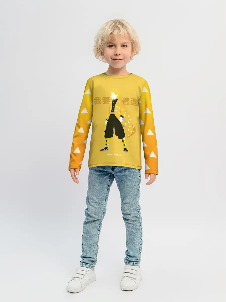 Детский лонгслив / Zenitsu Agatsuma Kimetsu no Yaiba