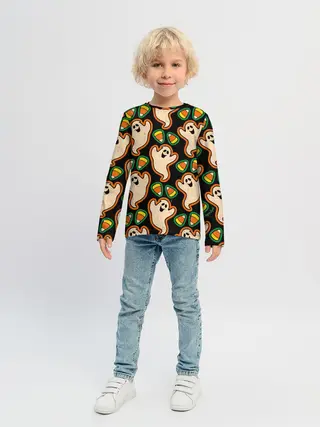 Детский лонгслив / Привидения | Колпаки