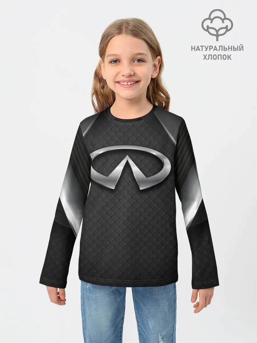 Детский лонгслив / ИНФИНИТИ ТЕХНОЛОГИЧНЫЙ ПАТТЕРН