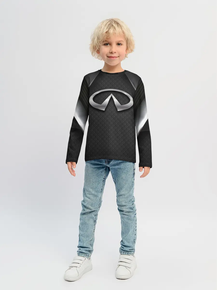 Детский лонгслив / ИНФИНИТИ ТЕХНОЛОГИЧНЫЙ ПАТТЕРН