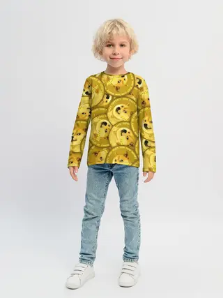 Детский лонгслив / DOGECOIN / DOGE / ДОГИКОИН