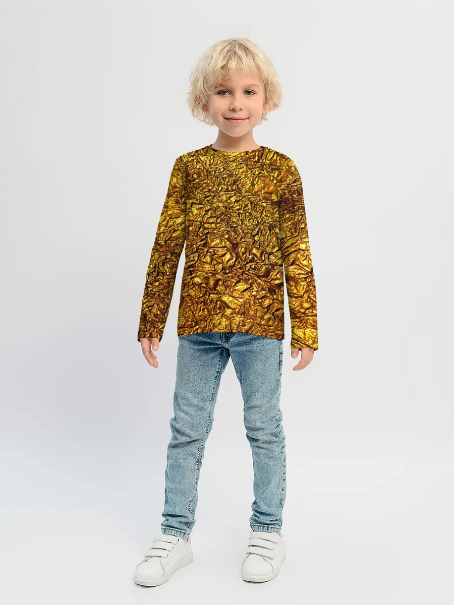 Детский лонгслив / Сусальное золото