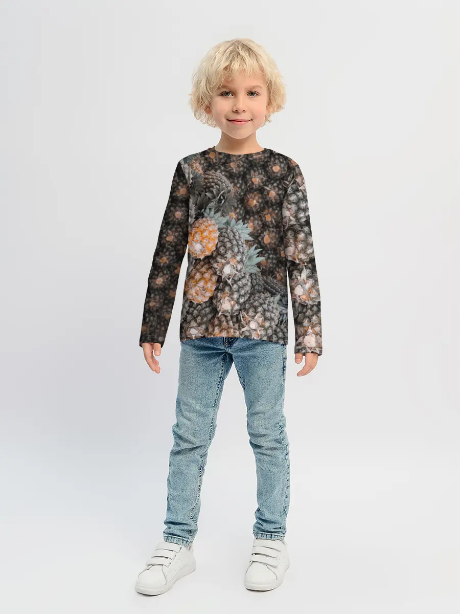 Детский лонгслив / Спелые ананасы