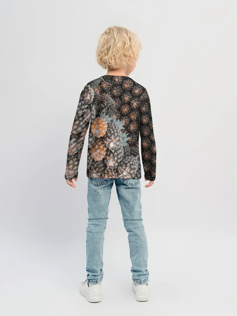 Детский лонгслив / Спелые ананасы