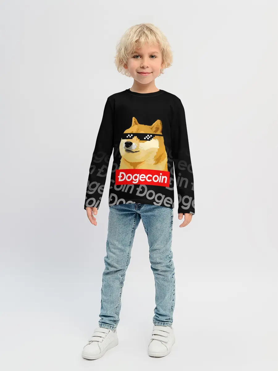 Детский лонгслив / DOGECOIN / DOGE / ДОГИКОИН