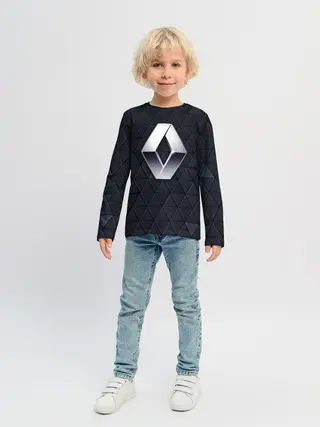 Детский лонгслив / RENAULT РЕНО 3Д ГЕОМЕТРИЯ 3D