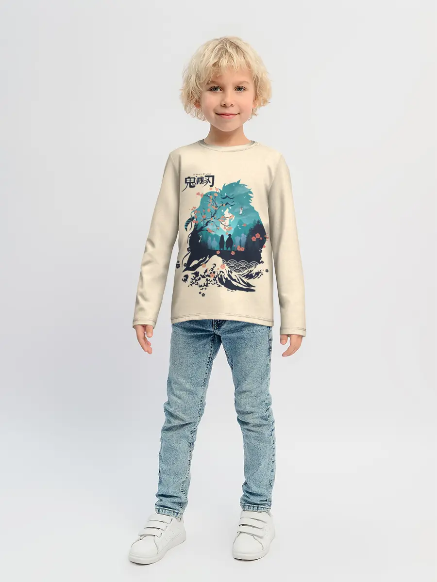 Детский лонгслив / Танджиро и Незуко Kimetsu no Yaiba