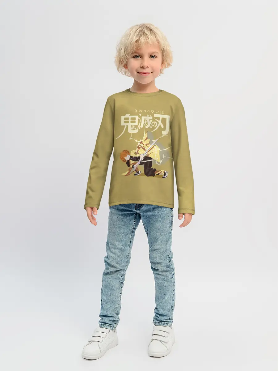 Детский лонгслив / Зеницу Агацума | Kimetsu no Yaiba