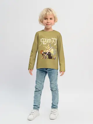 Детский лонгслив / Зеницу Агацума | Kimetsu no Yaiba