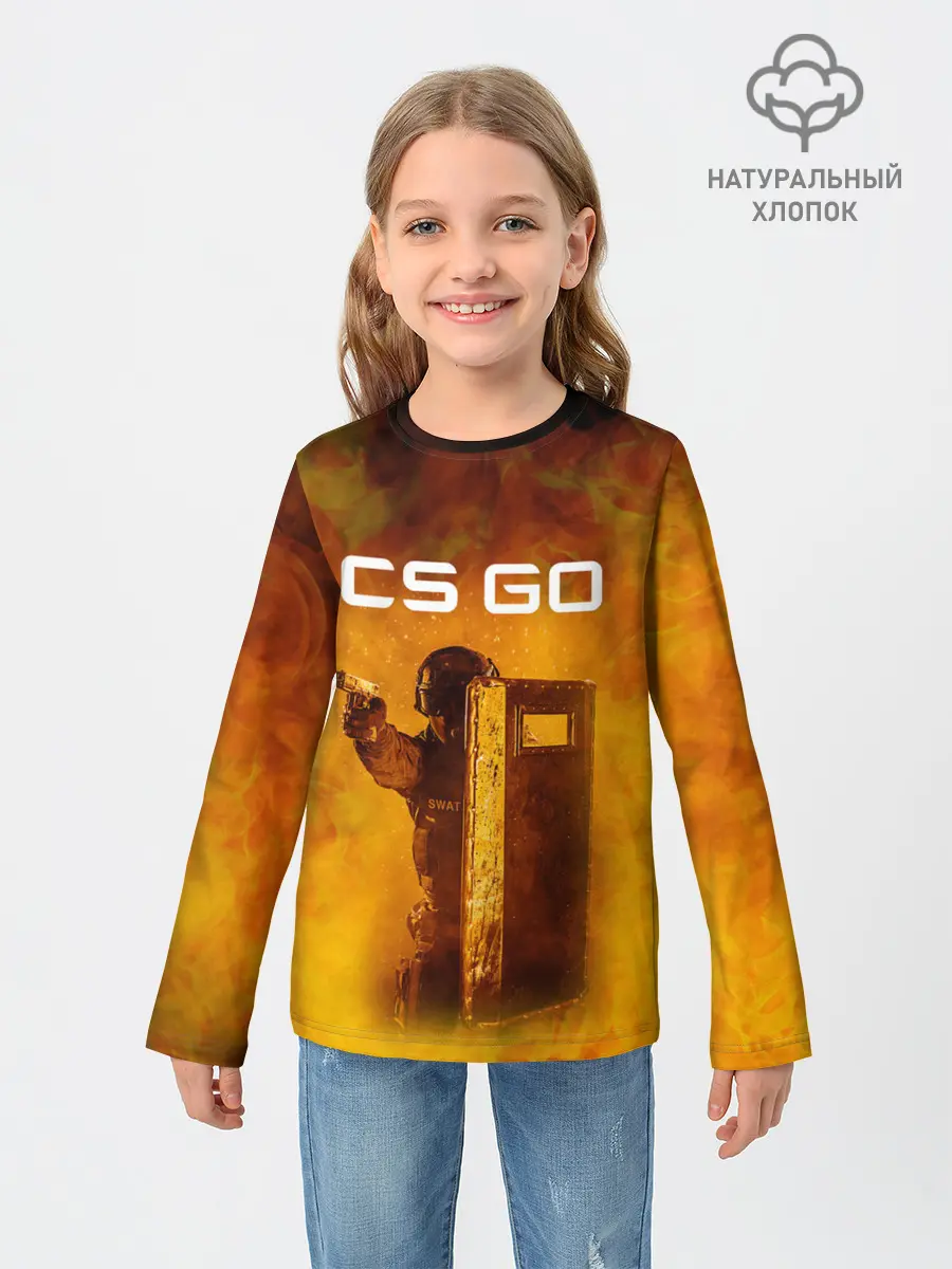 Детский лонгслив / CS GO SWAT | КС ГО
