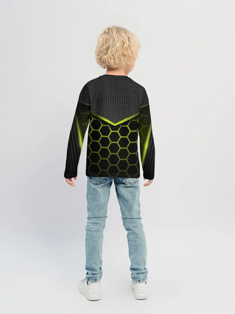 Детский лонгслив / 3D СОТЫ / ОБЪЕМНАЯ БРОНЯ