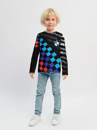 Детский лонгслив / BMW / ФЛАГ/ M PERFORMANCE