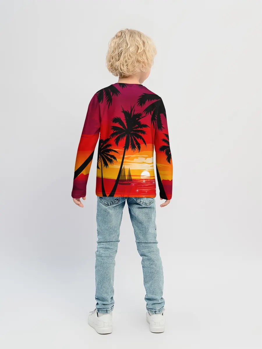 Детский лонгслив / Гавайский закат