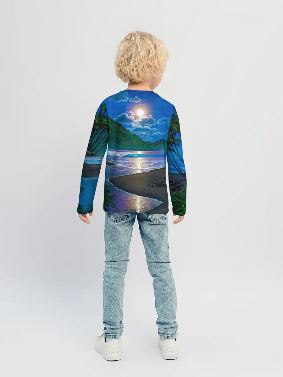 Детский лонгслив / Гавайский пейзаж