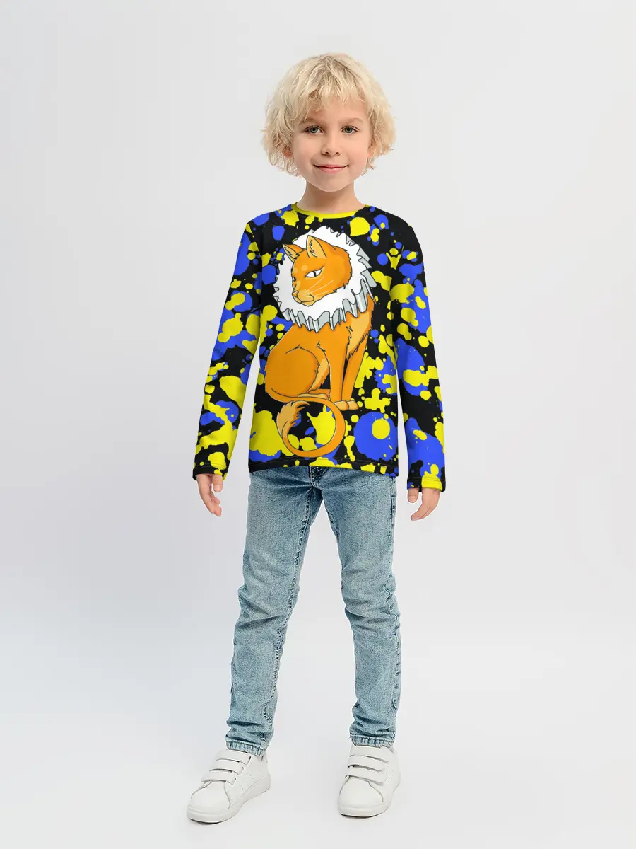 Детский лонгслив / кот аристократ