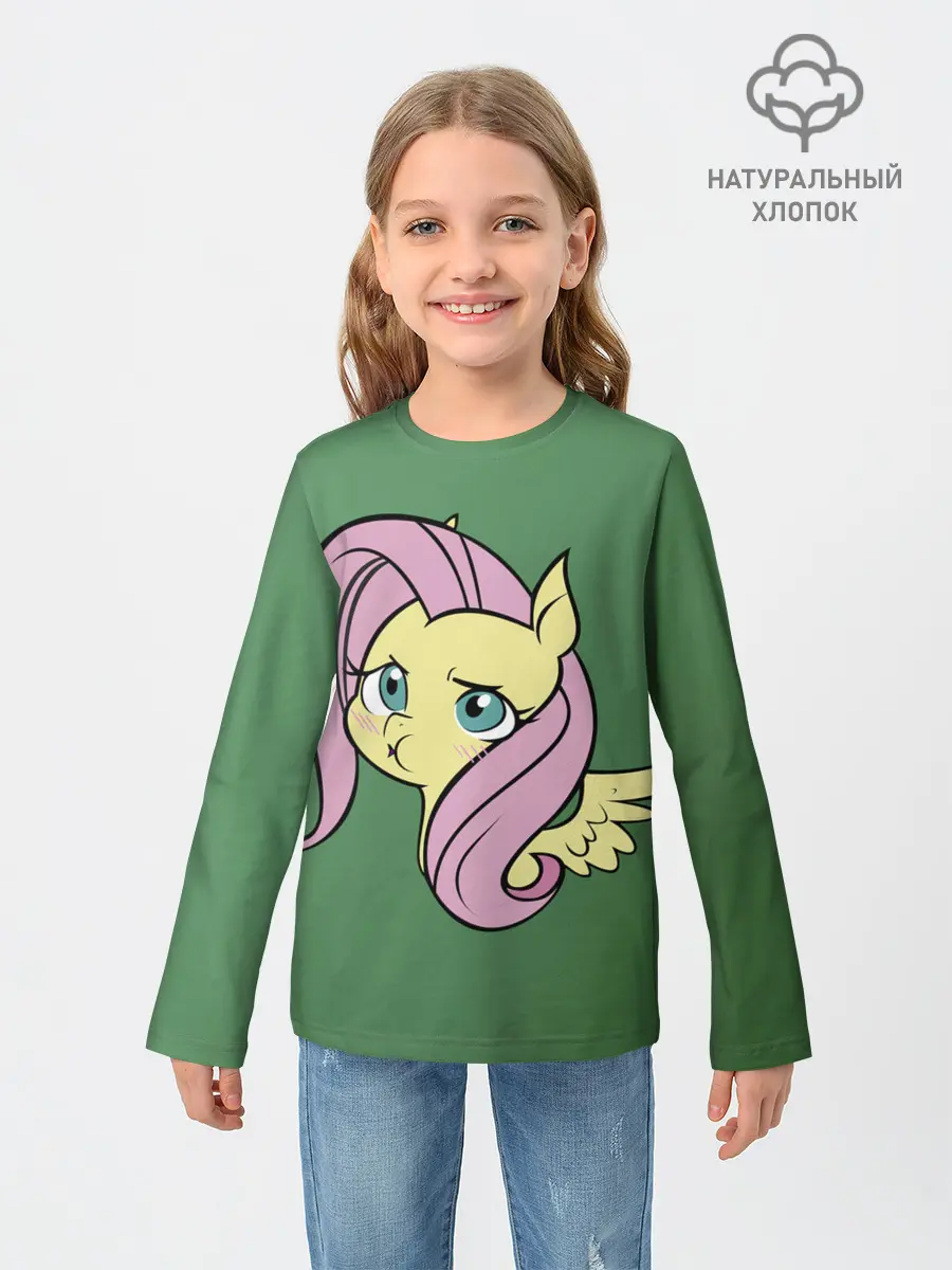 Детский лонгслив / Милая Флаттершайн