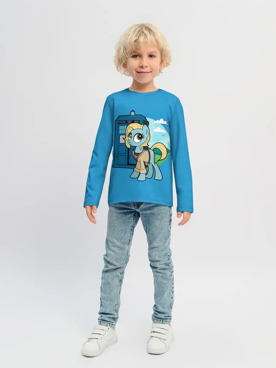 Детский лонгслив / Пони х Доктор Кто