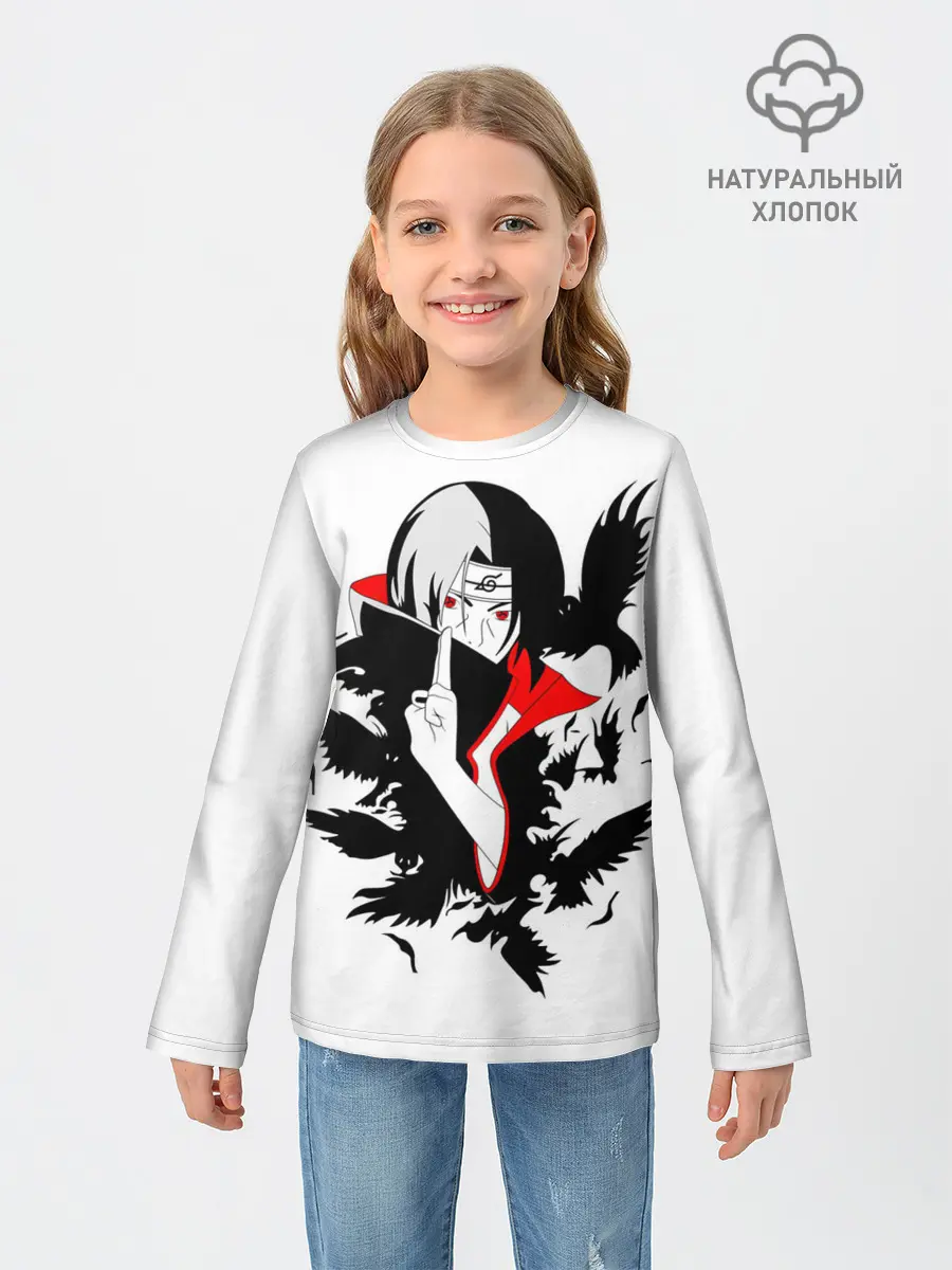 Детский лонгслив / Человек и вороны аниме