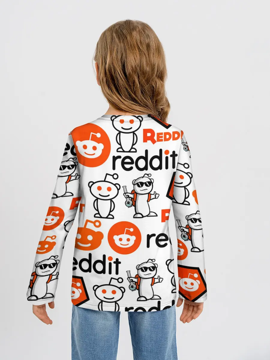 Детский лонгслив / REDDIT / РЕДДИТ / ЛОГОБОМБИНГ