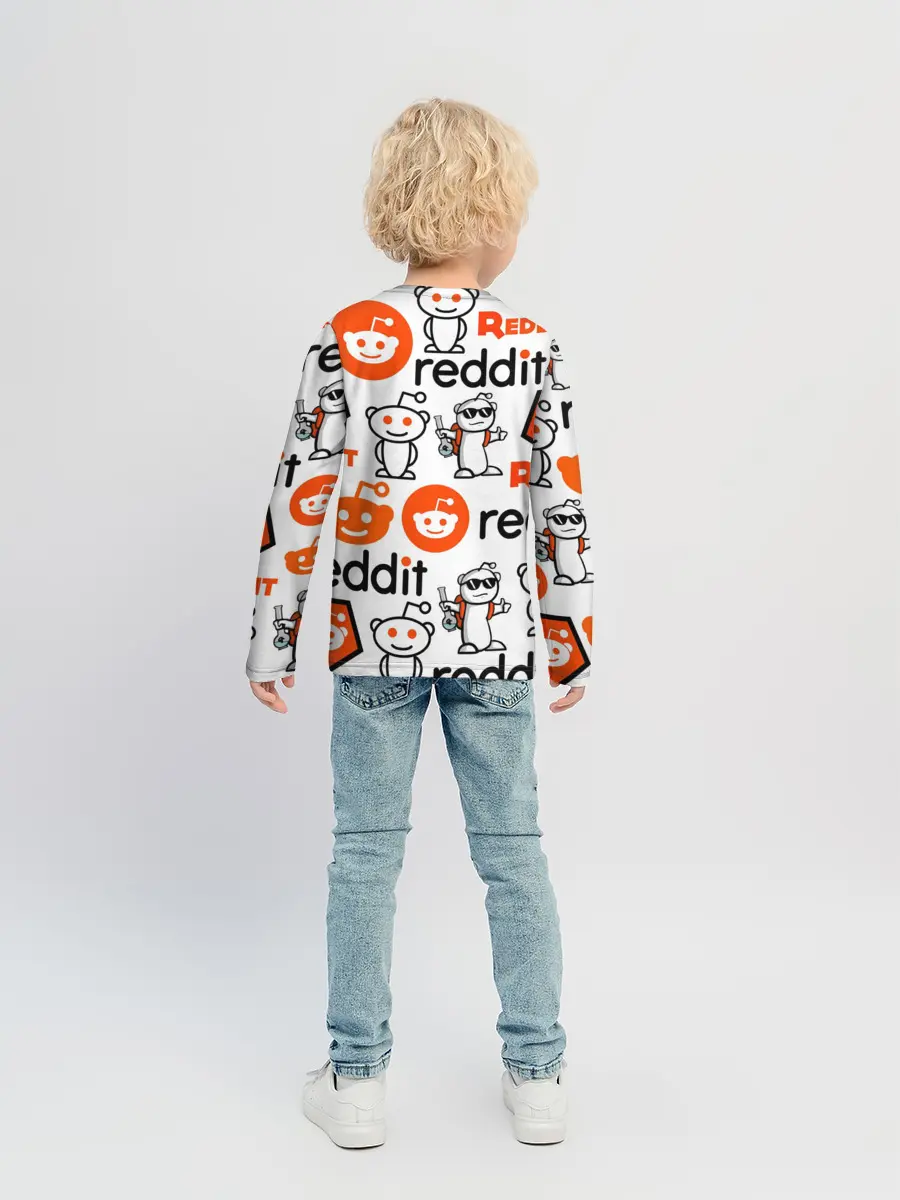 Детский лонгслив / REDDIT / РЕДДИТ / ЛОГОБОМБИНГ