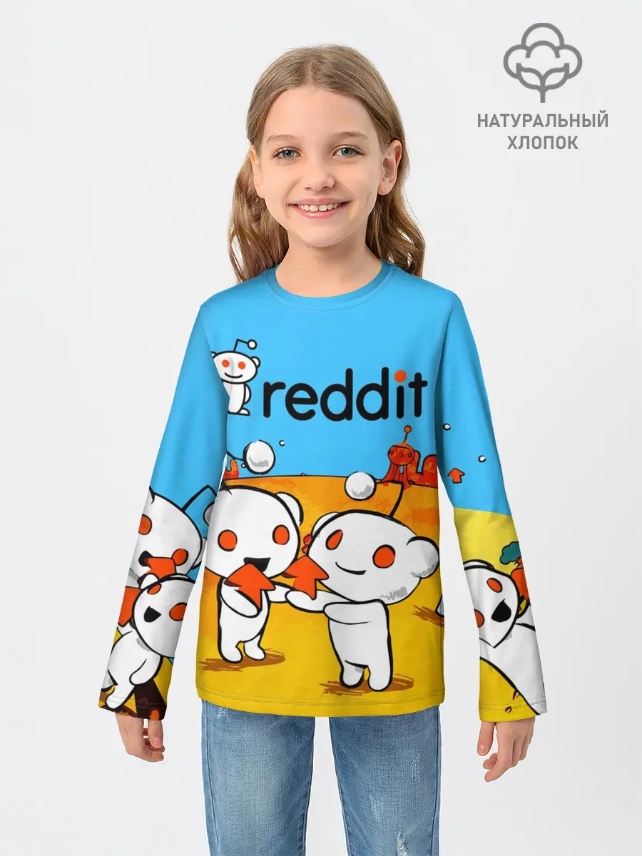 Детский лонгслив / REDDIT / РЕДДИТ / UPVOTE ART