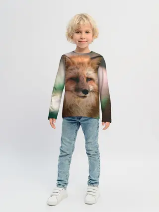 Детский лонгслив / Строгая лисица